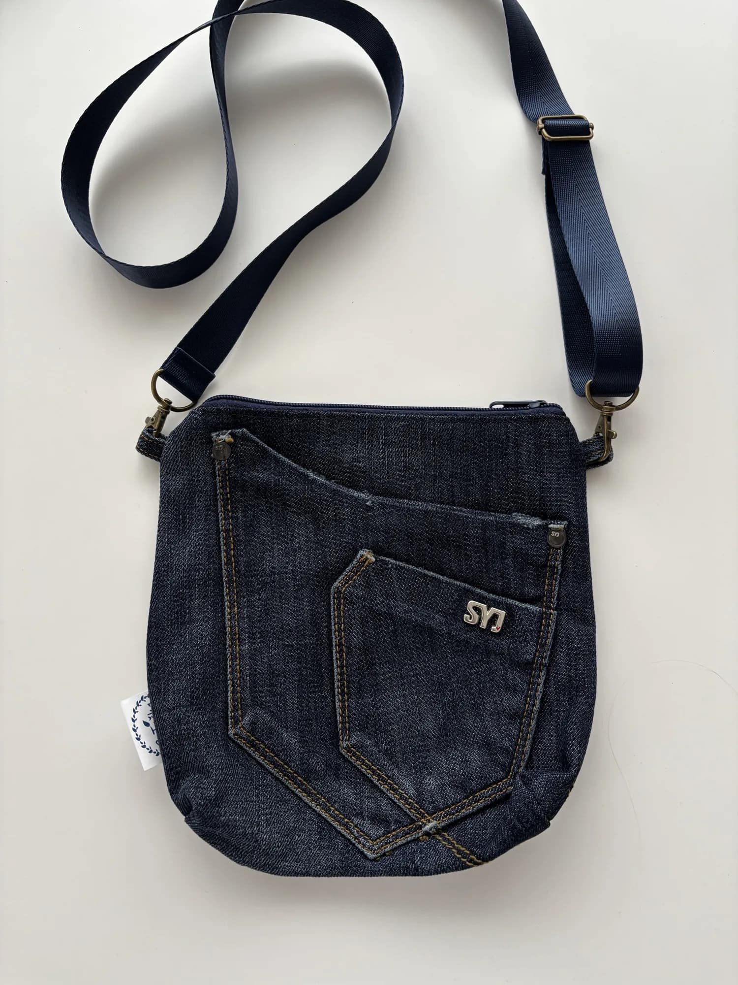 Crossbody taštička riflová