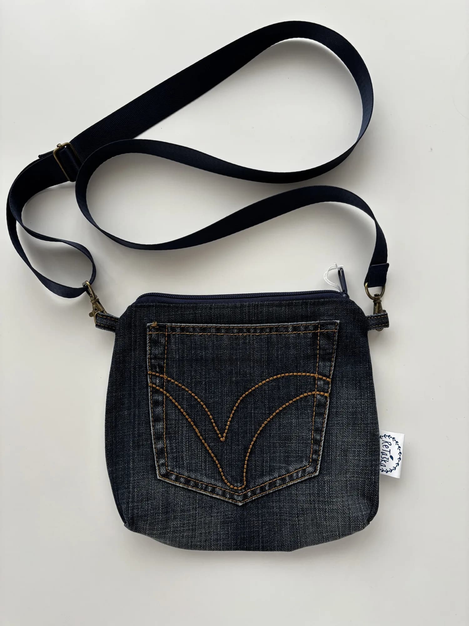 Crossbody taštička riflová