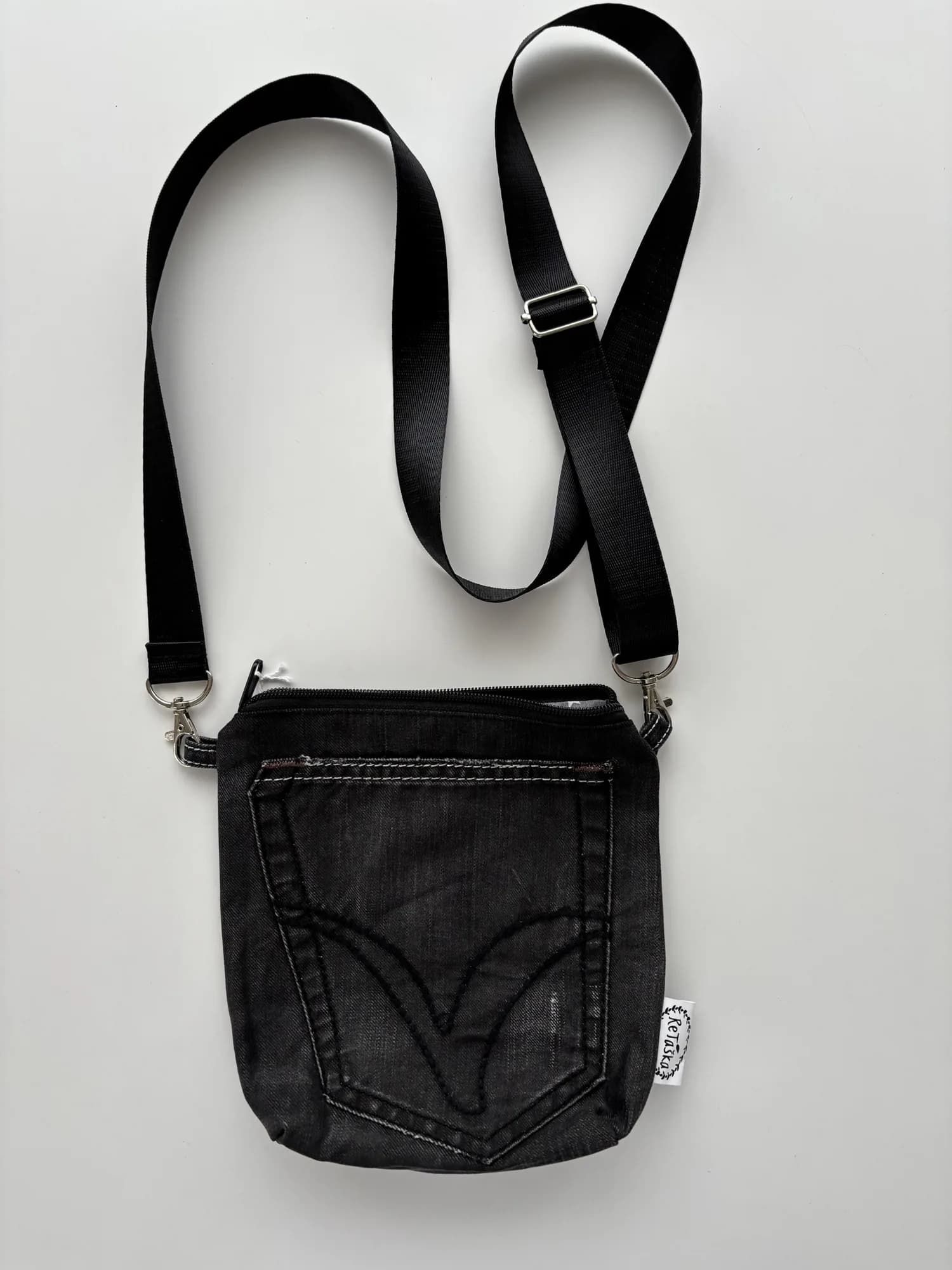 Crossbody taštička riflová