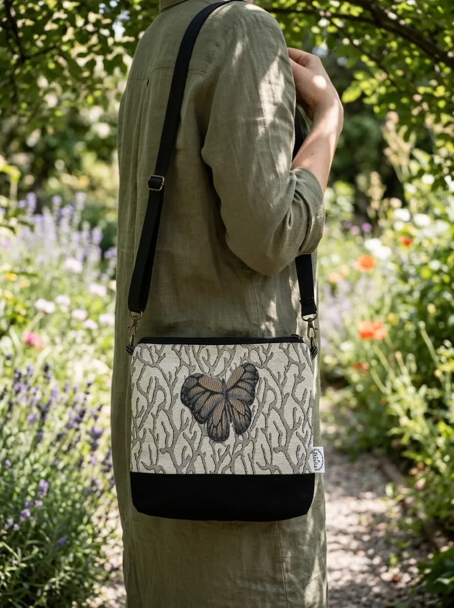 Crossbody kabelka motýl