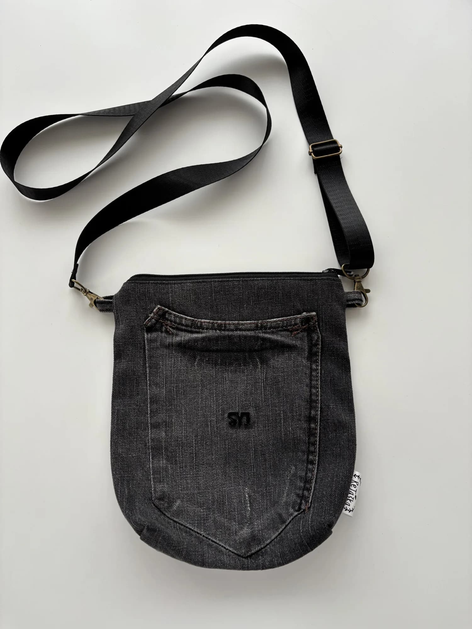 Crossbody taštička riflová